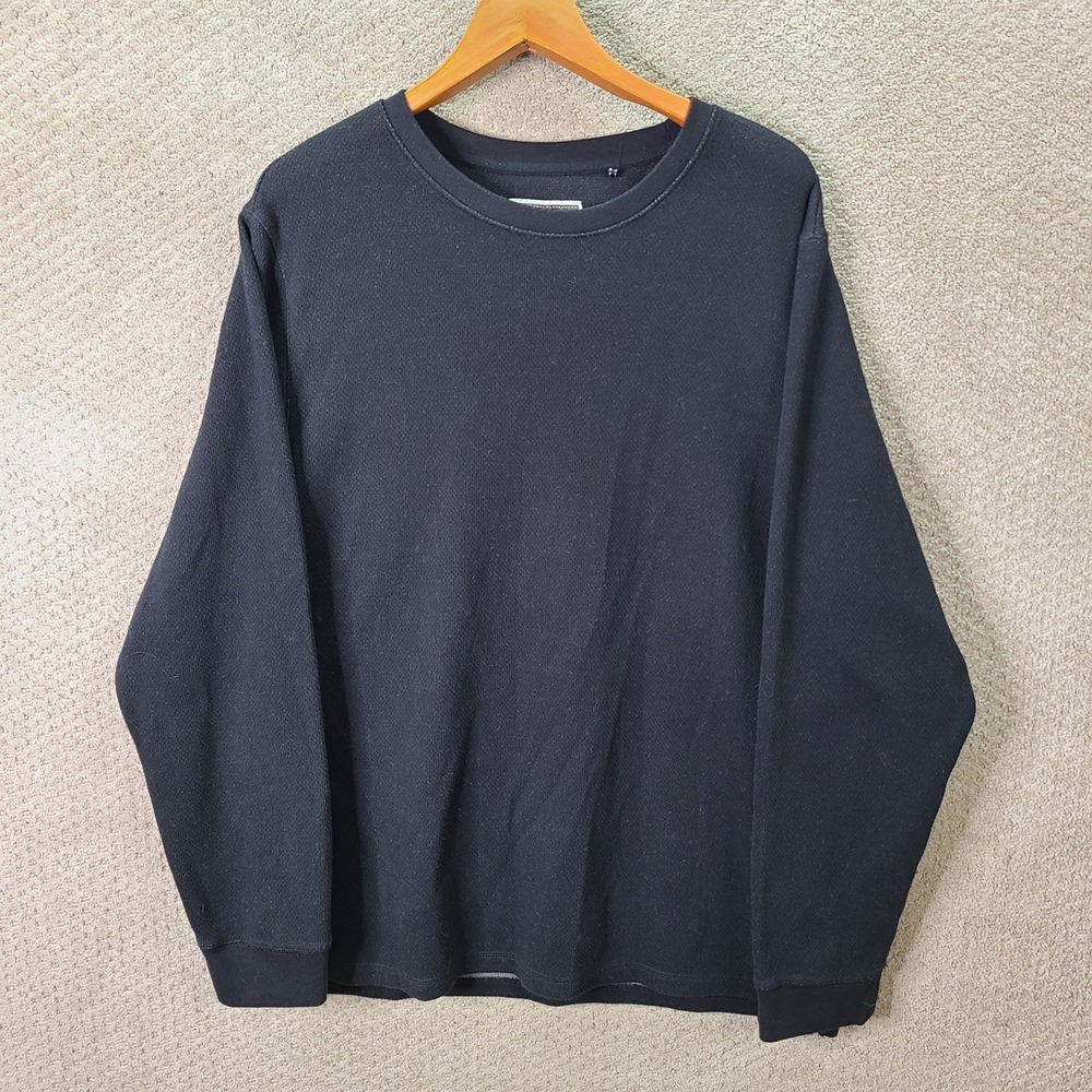 Legendary Outfitters Shirt Mens XXL Black Waffle Thermal Cotton Long Sleeve